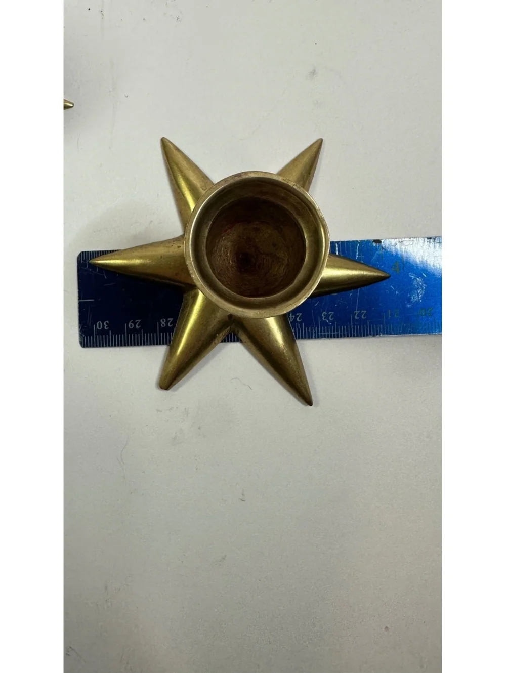 VTG MCM Solid Brass Starburst Atomic Candle Holders Mid Mod Celestial